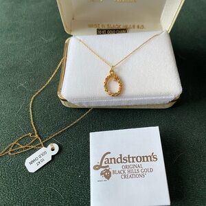 Black hills Gold Pendant Necklace “O”